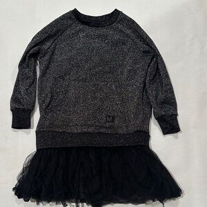 Molo Black Glittery Casual Dress